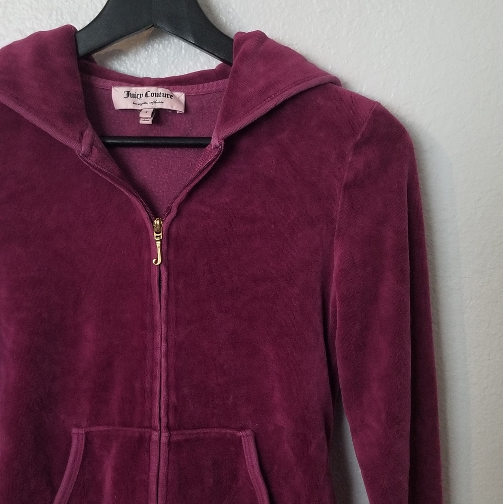 Juicy Zip Up Velour Hoodie